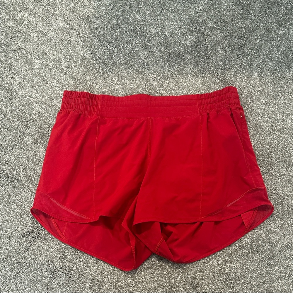 Lululemon High-Rise Lined Shorts - Red